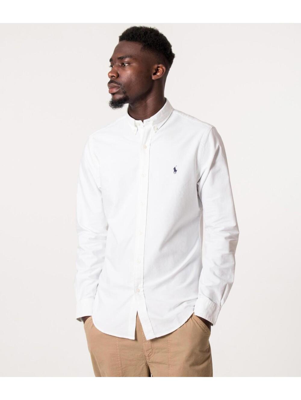 Polo Ralph Lauren Custom Slim Fit Oxford Shirt White Italian Yarn Unisex S NWT